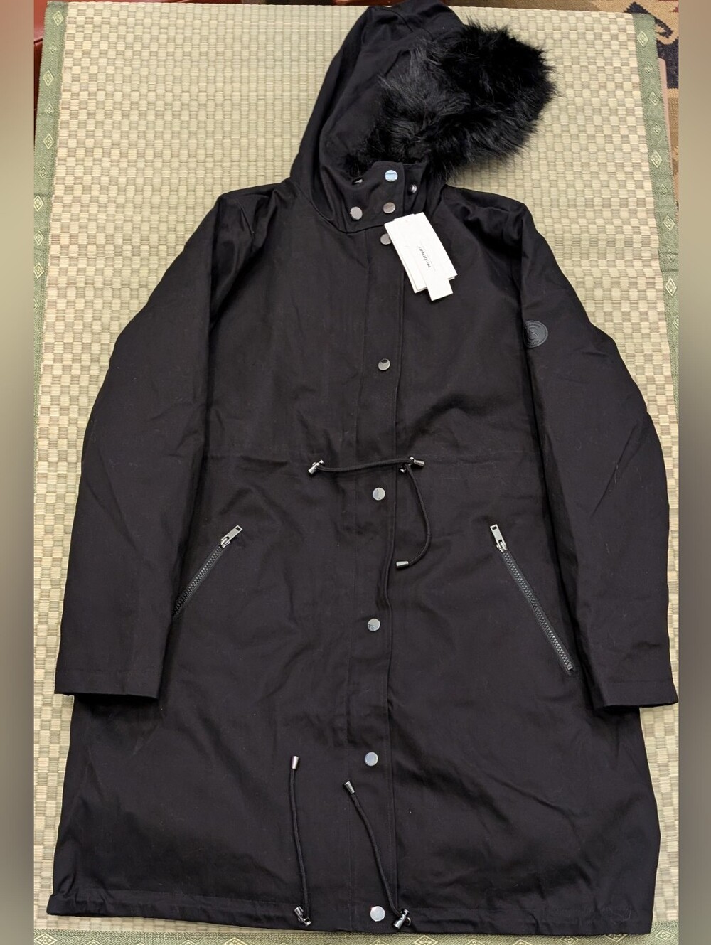 NWT Seraphine Zorah Down Lined Parka Black Women's Size 6